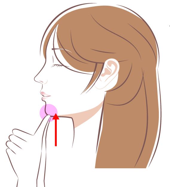 舌下腺マッサージのイラスト